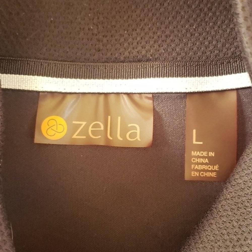 ZELLA Black Funnel Neck Pullover Sweatshirt Large L Drawstring Hem Cozy - Picture 7 of 10